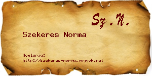 Szekeres Norma névjegykártya